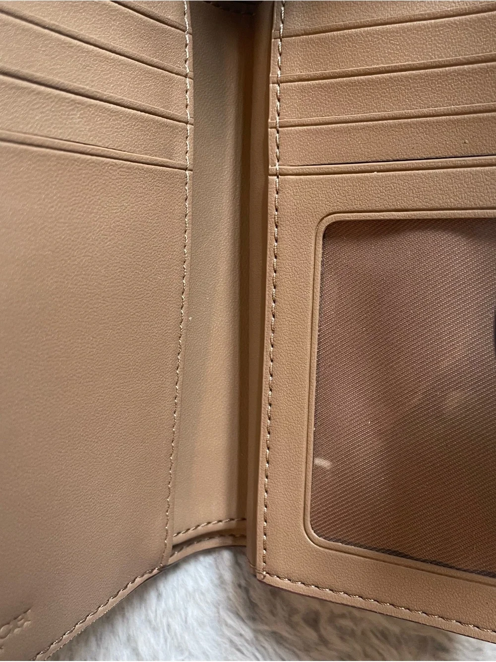 Coach Cream & Tan Signature Wallet
